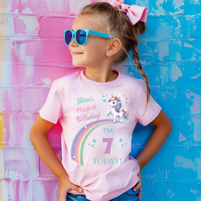 Unicorn Magic Birthday T Shirt (Unicorn magical Birthday Shirt, with matching mom's shirt available)