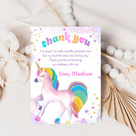Unicorn Magic Birthday - tackkort Tack Kort