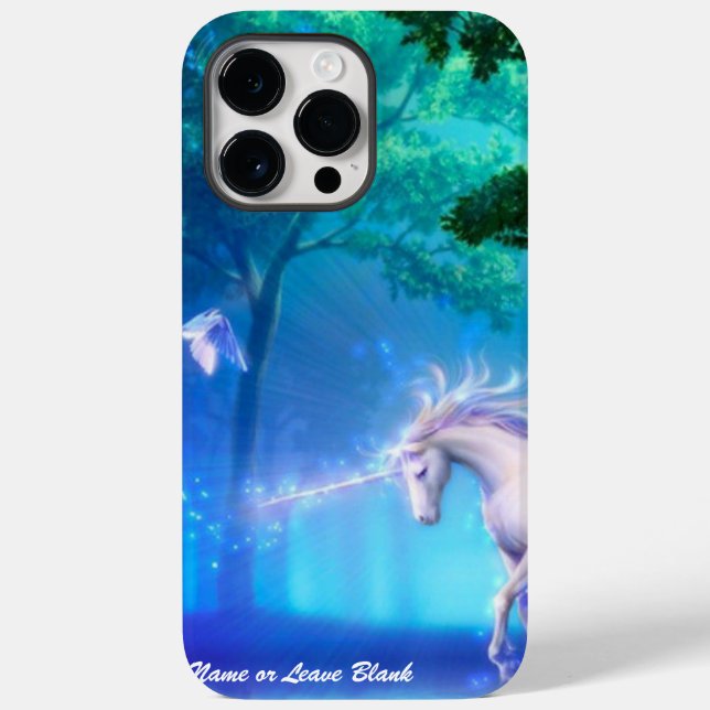 Unicorn Magic Customize Namn iphone (Baksida)