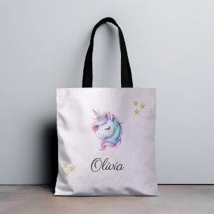 Unicorn Magic Cute Watercolor Tygkasse