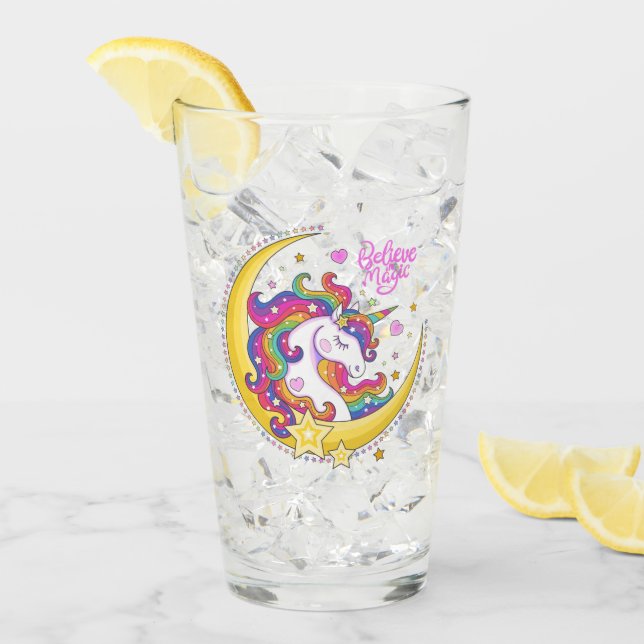 Unicorn Magic Glass Tumbler Glaskopp (Framsida Ice)