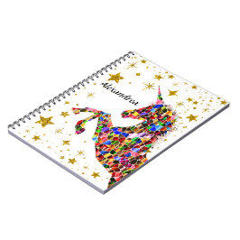 Unicorn Magic Guld Färg Glitter personalize Anteckningsbok