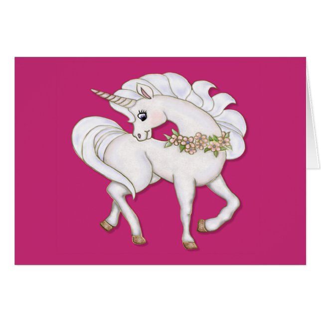 Unicorn Magic Hälsningskort (Framsidan Horizontal)
