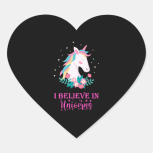 UNICORN MAGIC HJÄRTFORMAT KLISTERMÄRKE