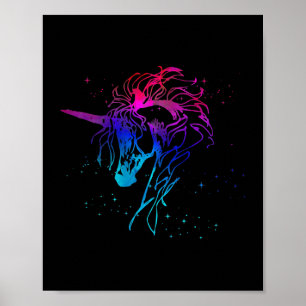Unicorn Magic Horse Vintage Fantasy Art Kärlek Gra Poster