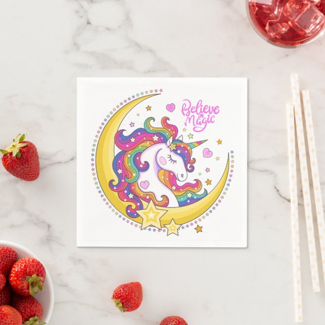 Unicorn Magic Papper Napkins Pappersservett (Insitu)