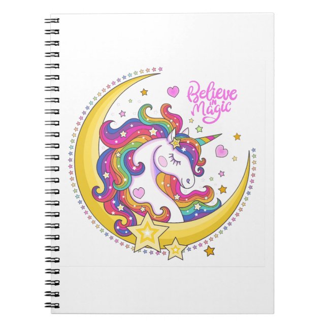 Unicorn Magic Photo Notebook Anteckningsbok (Framsidan)