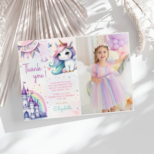 Unicorn Magic Rainbow Birthday Photo Tack Kort