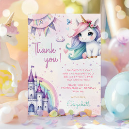 Unicorn Magic Rainbow Birthday Tack Kort