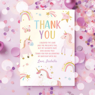 Unicorn Magic Rainbow Birthday Tack Kort