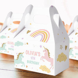 Unicorn Magic Rainbow Firande Girl Birthday Presentaskar