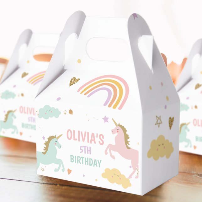 Unicorn Magic Rainbow Firande Girl Birthday Presentaskar (Skapare uppladdad)
