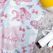 Unicorn Magic Rosa Girly Rainbow Monogram