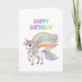 Unicorn Magical Birthday Card  Kort