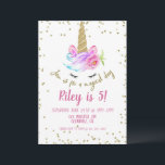 UNICORN, MAGICAL, BIRTHDAY, KIDS<br><div class="desc">Magic Unicorn Birthday inbjudan. ÅLDER,  glitter Unicorn inbjudan</div>