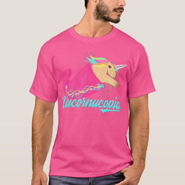 Unicorn Magical Cornucopia Unicornucopia T Shirt (Framsida)