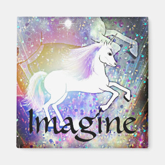 Unicorn Magnet i Lycklig