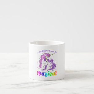 Unicorn Mamma A Mammor Kärlek är magiskt Espressomugg