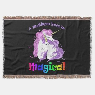 Unicorn Mamma A Mammor Kärlek är magiskt Filt