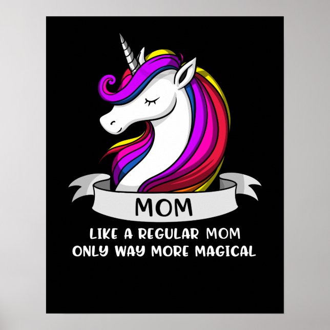 Unicorn Mamma Mamacorn Mor Magic Poster (Framsidan)