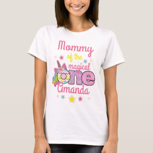 Unicorn-Mamman, en magisk födelsedagskalender T Shirt
