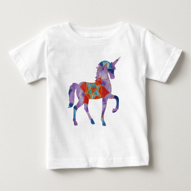 Unicorn Mandala Art T Shirt (Framsida)