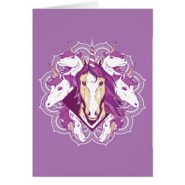 Unicorn Mandala, födelsedag Hälsningskort