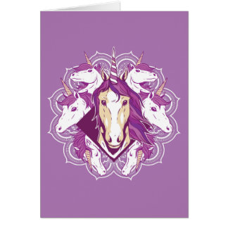 Unicorn Mandala, födelsedag Hälsningskort