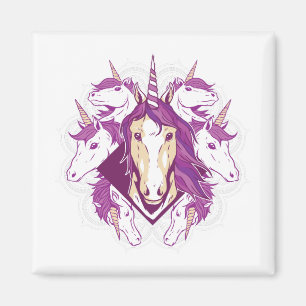 Unicorn mandala magnet