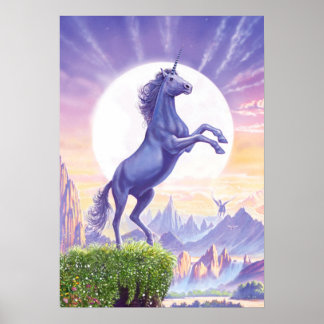 Unicorn Måne Poster
