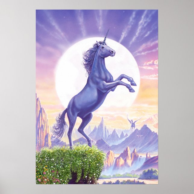 Unicorn Måne Poster (Framsidan)