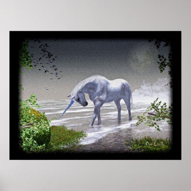 Unicorn Måne Poster (Framsidan)