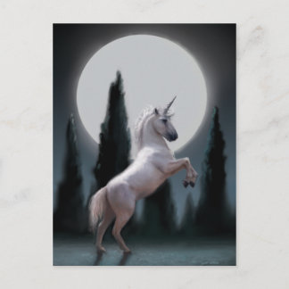 Unicorn Måne Vykort
