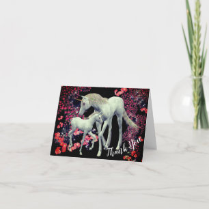 Unicorn Mare and Foster Fantasy - tackkort