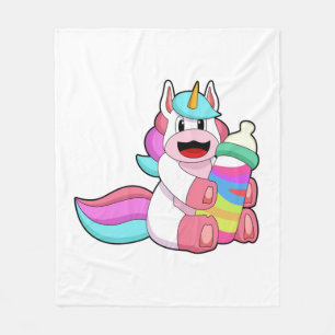 Unicorn med Baby flaska.PNG Fleecefilt