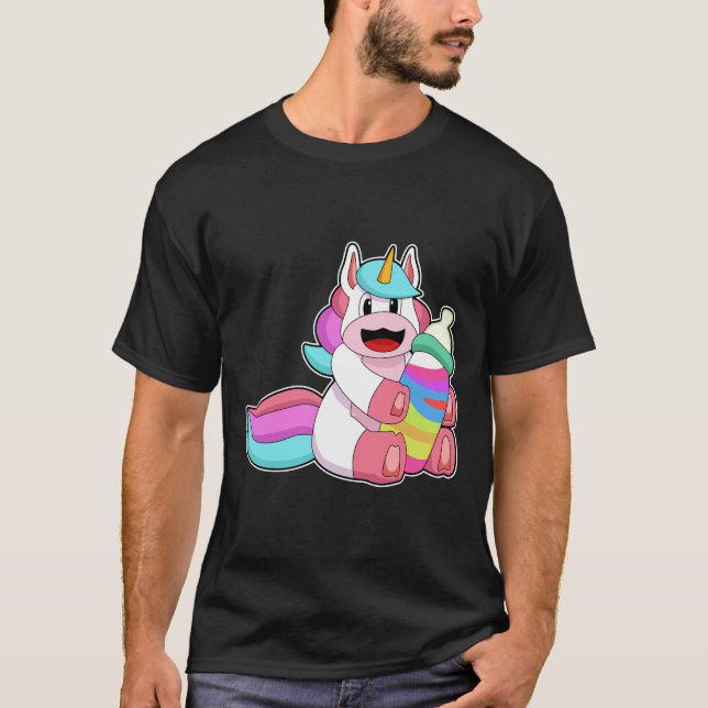 Unicorn med Baby flaska.PNG T Shirt (Framsida)