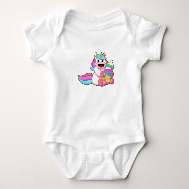 Unicorn med Baby flaska.PNG T Shirt (Framsida)