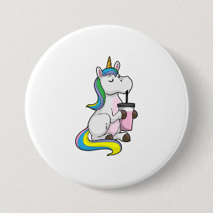 Unicorn med Bubble Tea Knapp