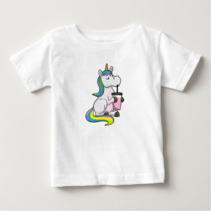 Unicorn med Bubble Tea T Shirt