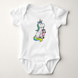 Unicorn med Bubble Tea T Shirt