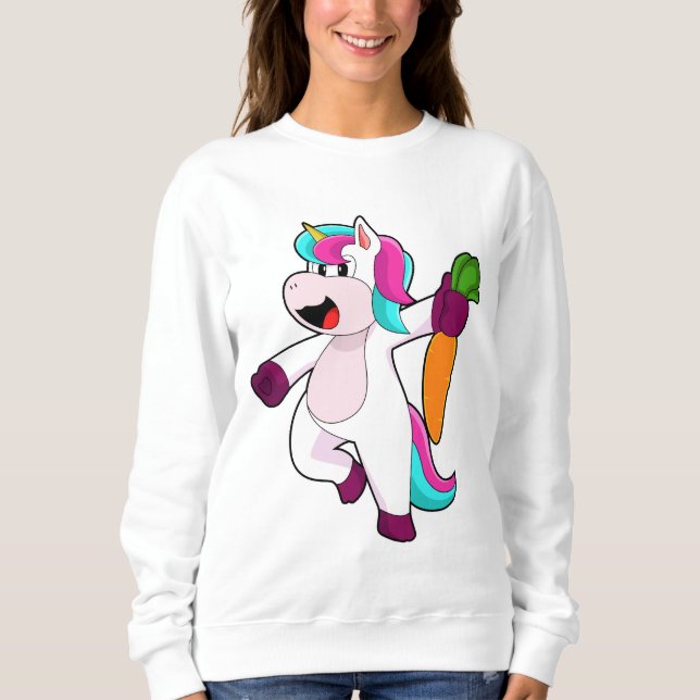 Unicorn med Carrot T Shirt (Framsida)