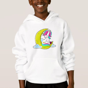 Unicorn med Clouds & Måne T Shirt