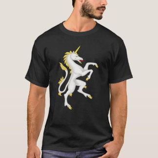 Unicorn med den guld- hornen och tail.en tee