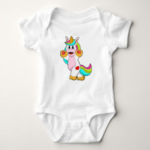 Unicorn med Heart Tattoo T Shirt