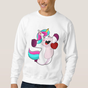Unicorn med hjärta lång ärmad tröja