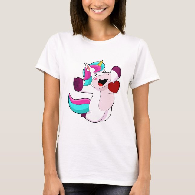 Unicorn med hjärta t shirt (Framsida)