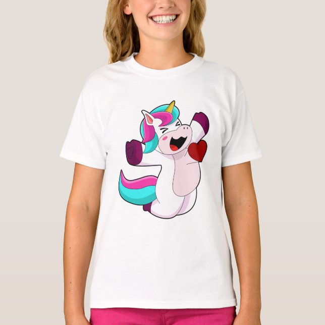 Unicorn med hjärta t shirt (Framsida)