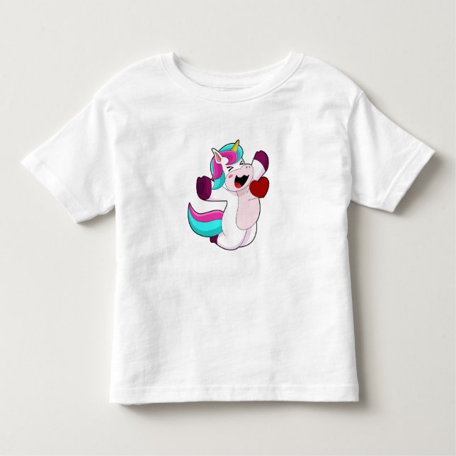 Unicorn med hjärta t shirt (Framsida)