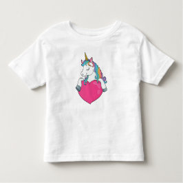 Unicorn med hjärta t shirt