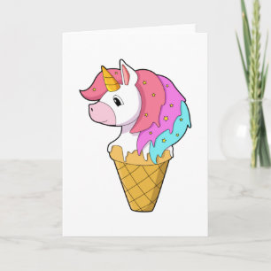 Unicorn med Ice-grädde Kort
